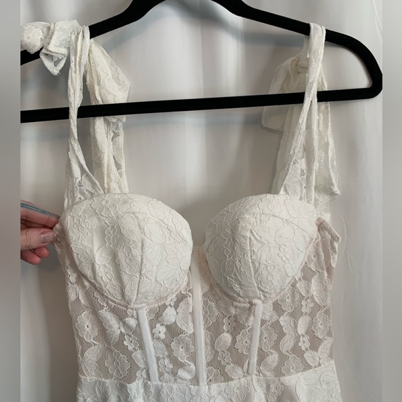 NWT Angel Biba White Corset Top Mini Dress Size M - Picture 2 of 7